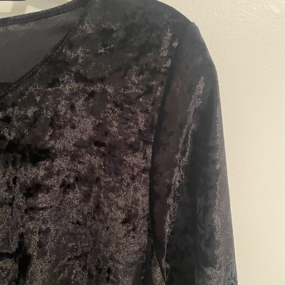 A Line Velvet Mini Dress - Picture 9 of 10